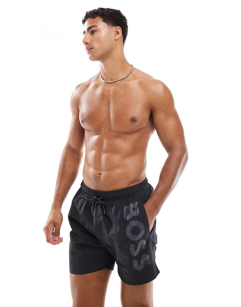 Boss Bodywear Boss Octopus swim shorts in black
